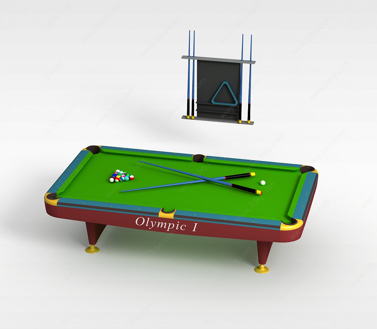 简式台球桌3D模型