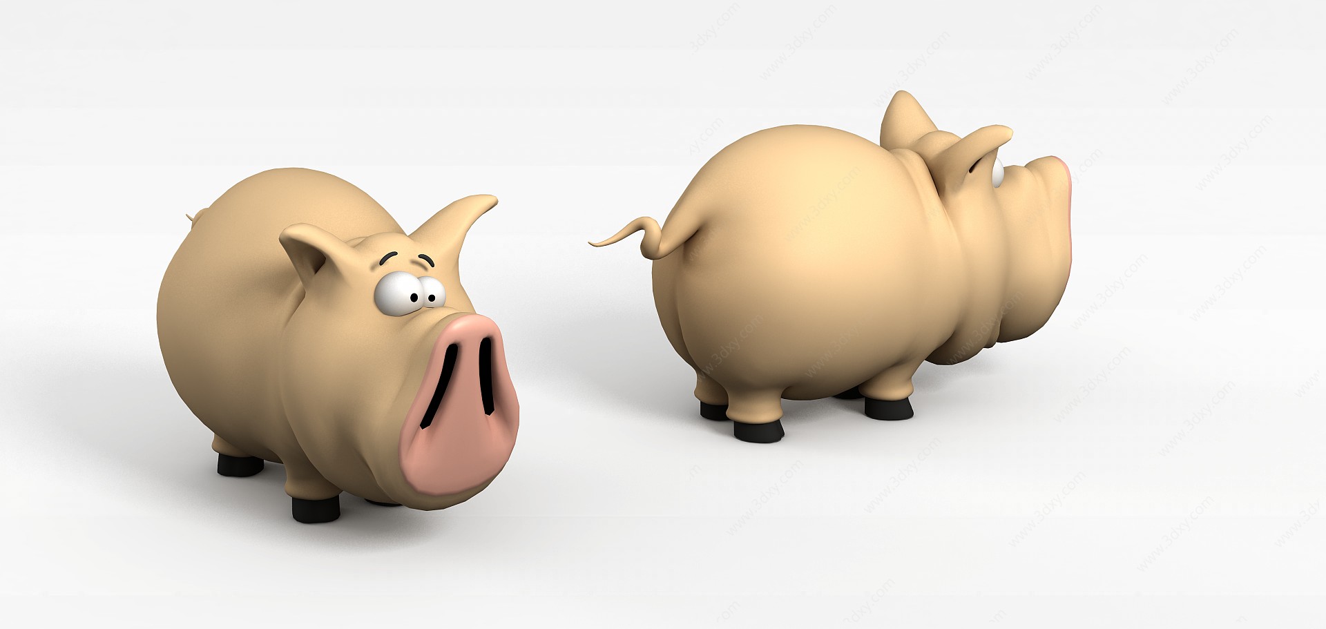 卡通小猪猪3D模型