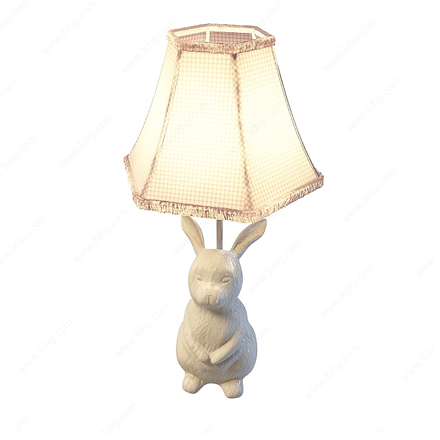 小兔子台灯3D模型