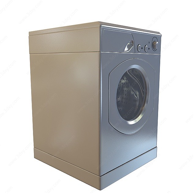 卫生间滚筒洗衣机3D模型