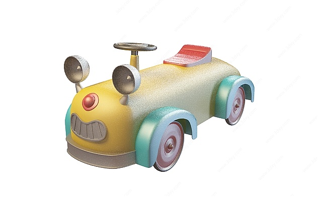 儿童玩具卡通车3D模型