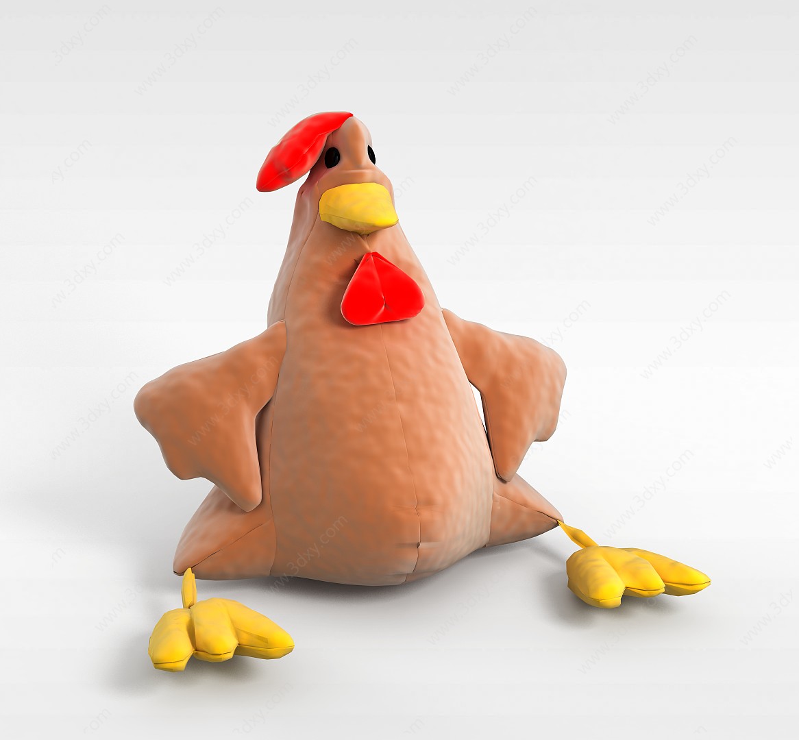 卡通小母鸡3D模型