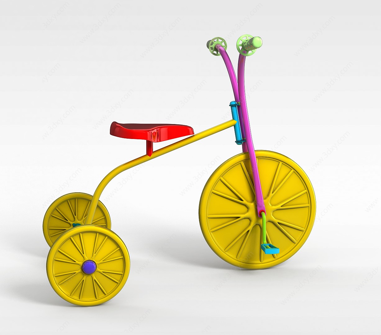 卡通自行车3D模型