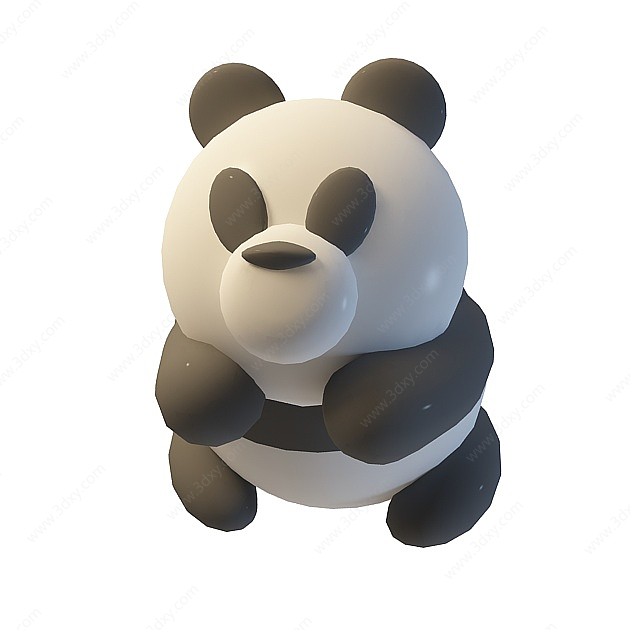 3d卡通熊猫模型,卡通熊猫3d模型下载_学哟网