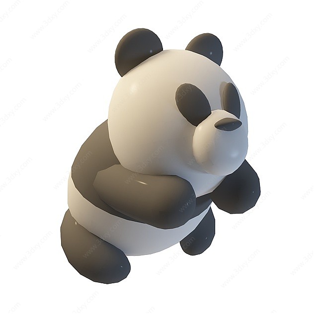 卡通熊猫3D模型