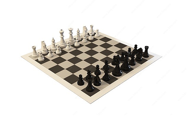 国际黑白象棋3D模型