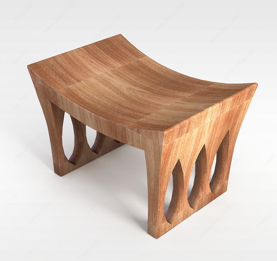 小木凳3D模型