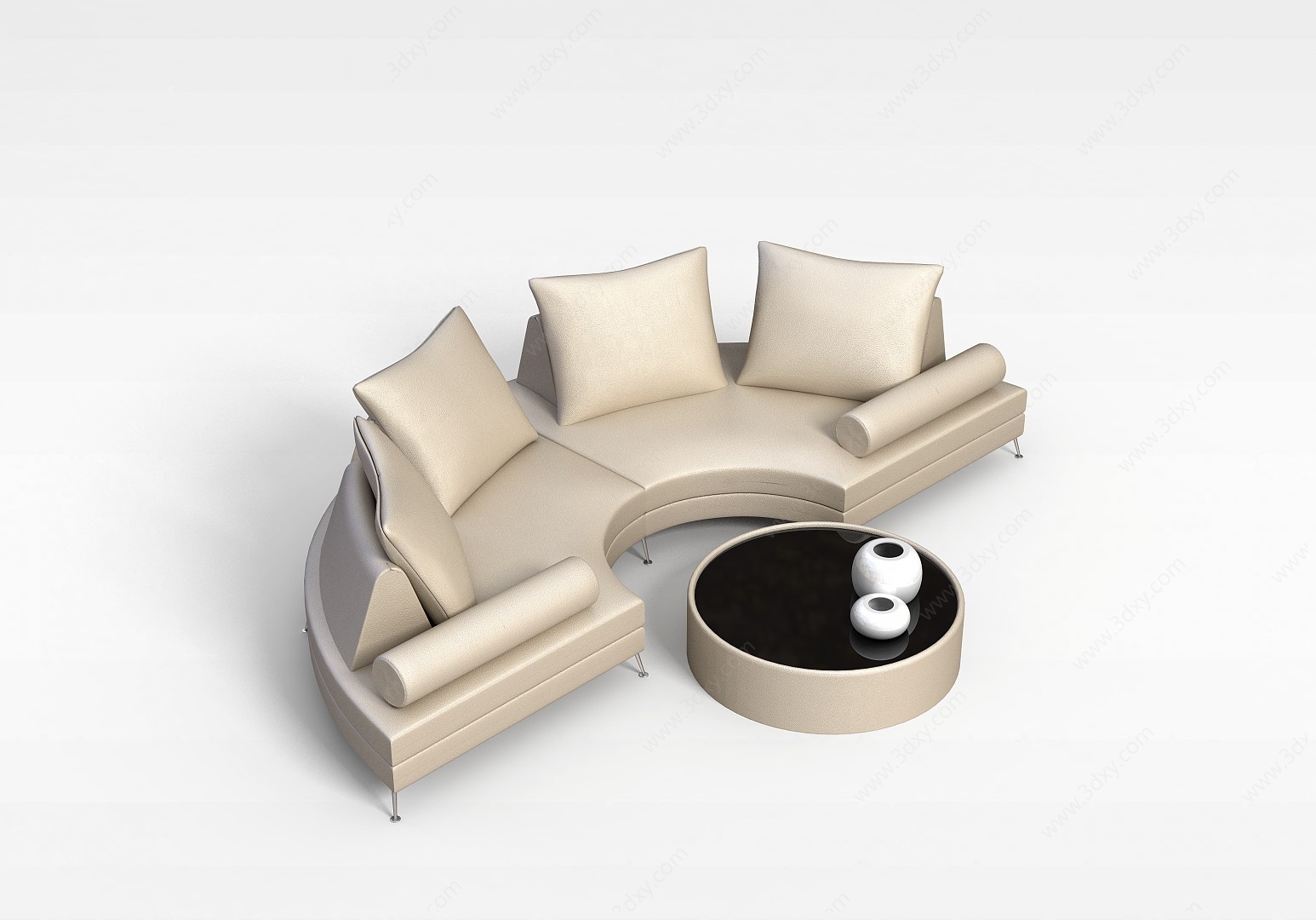 会议室沙发组合3D模型
