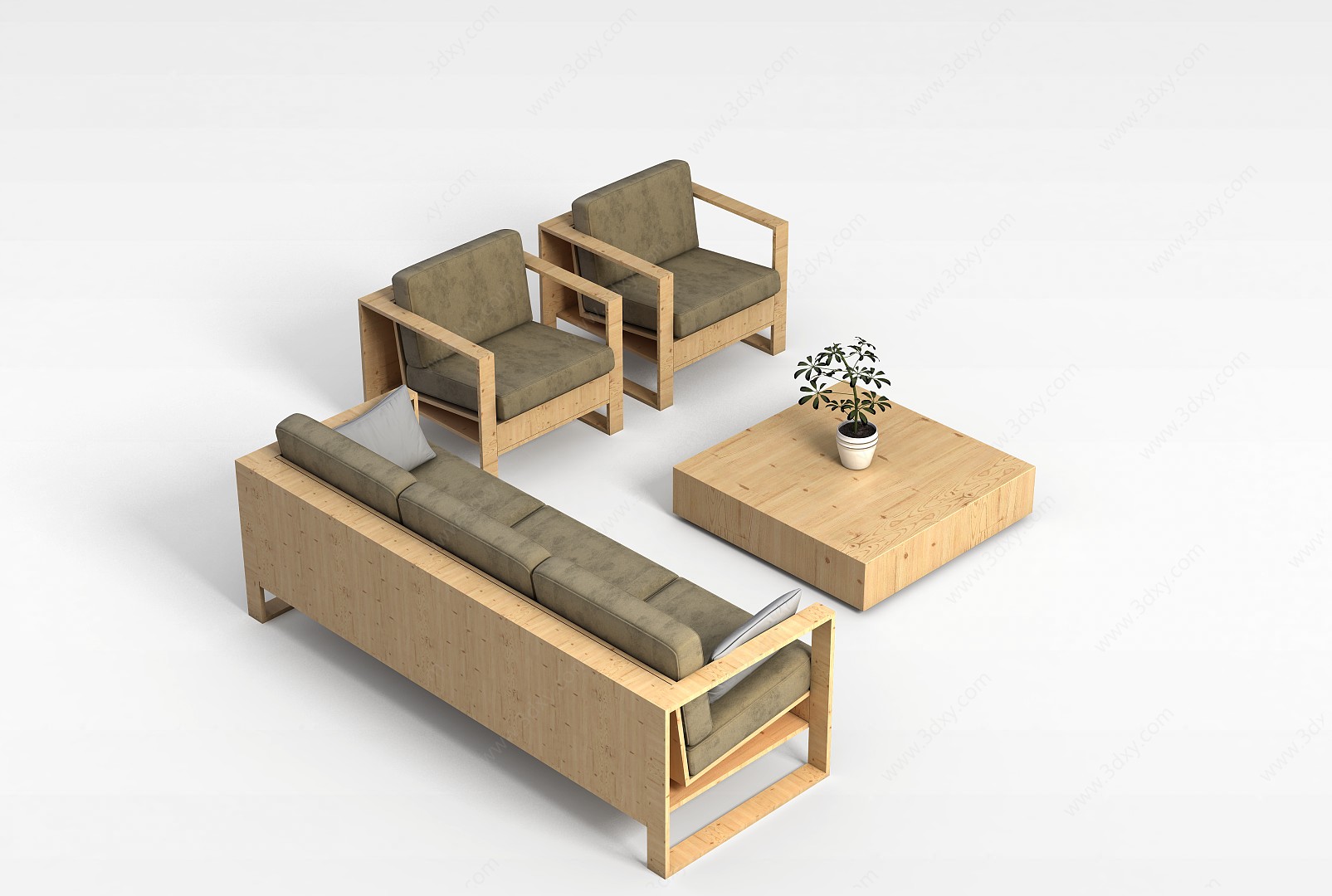 时尚沙发茶几3D模型