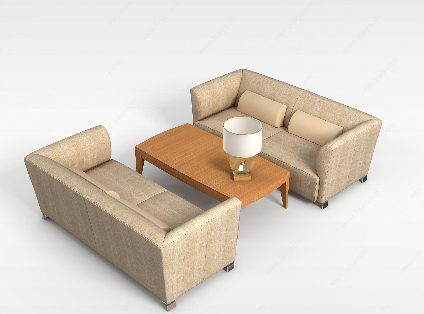 简约沙发茶几3D模型