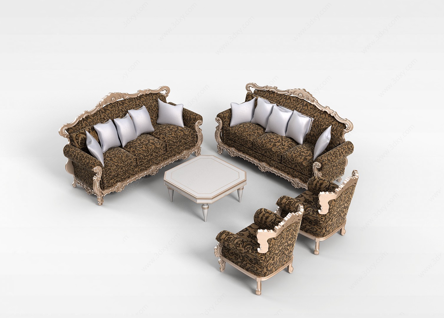 豪华欧式沙发3D模型