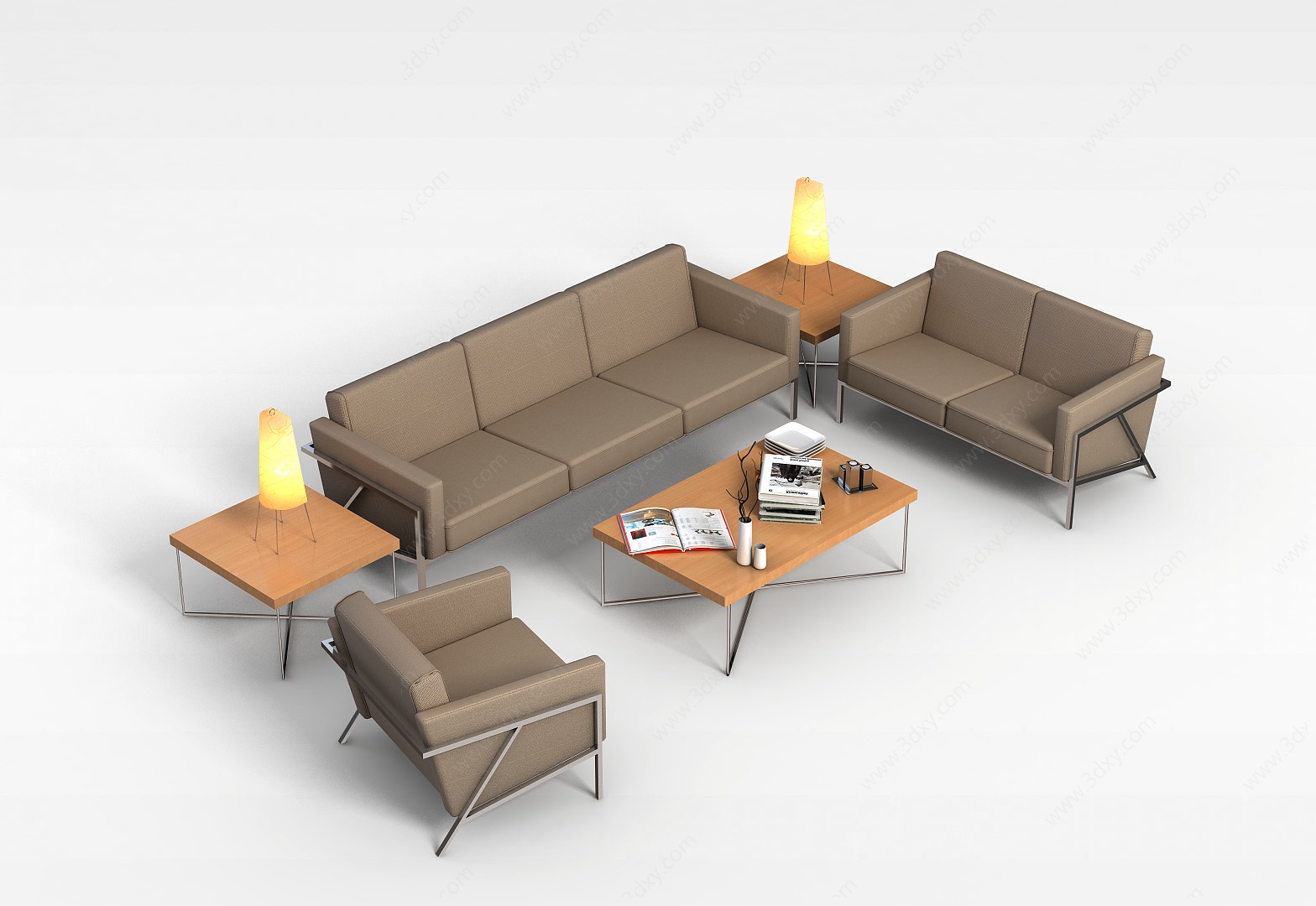 会议室沙发组合3D模型