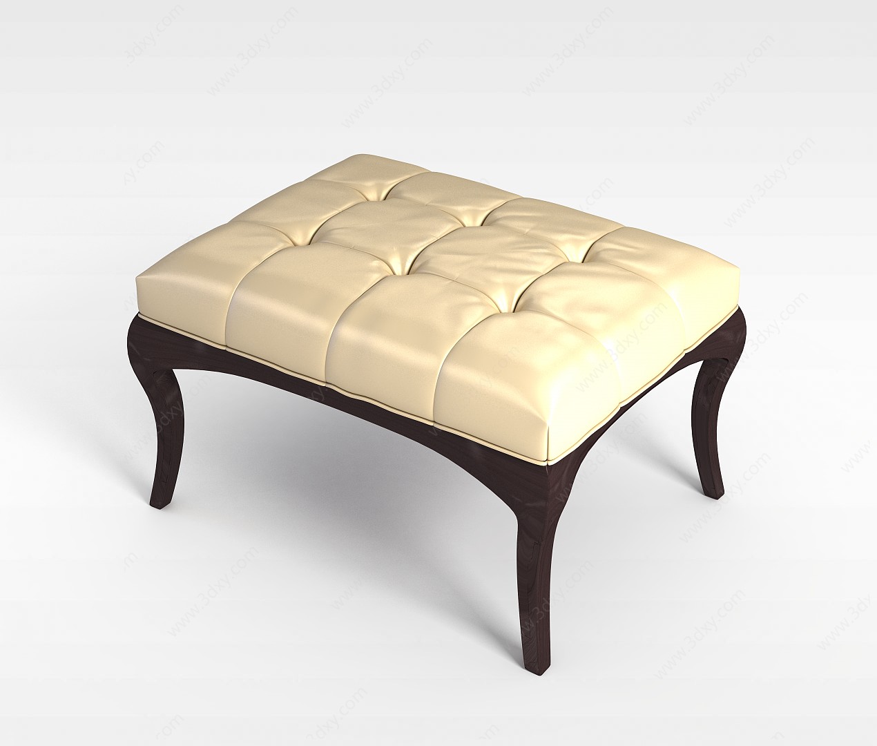 皮质沙发凳3D模型