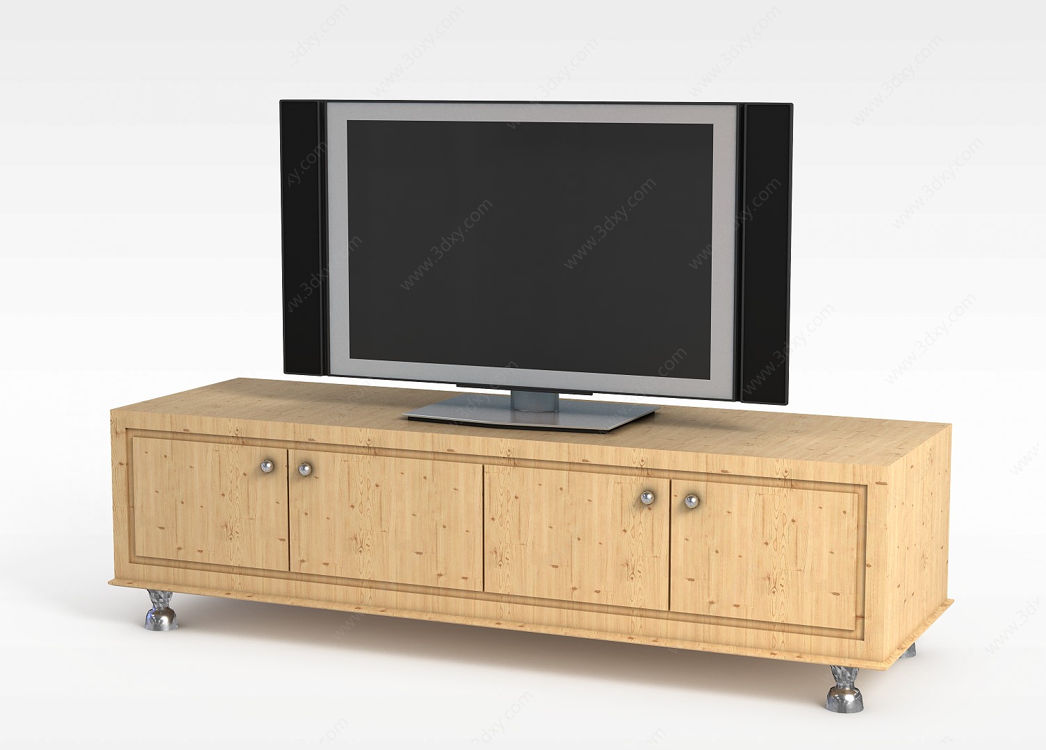 现代木质电视柜组合3D模型