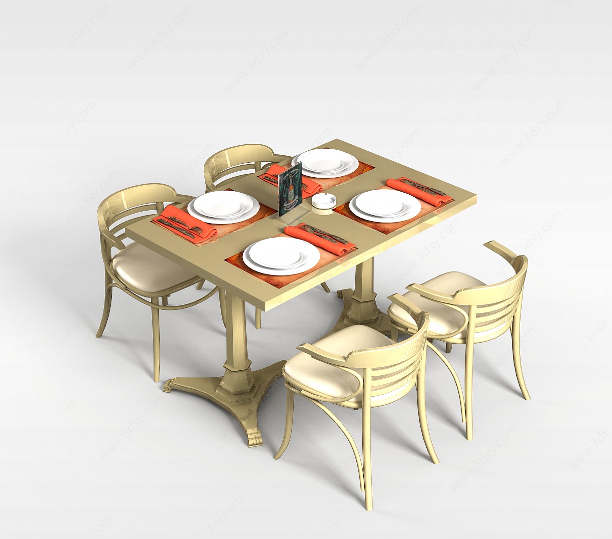 厨房桌椅3D模型