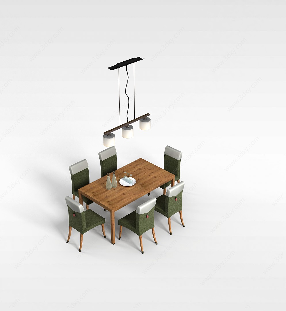 咖啡馆桌椅3D模型