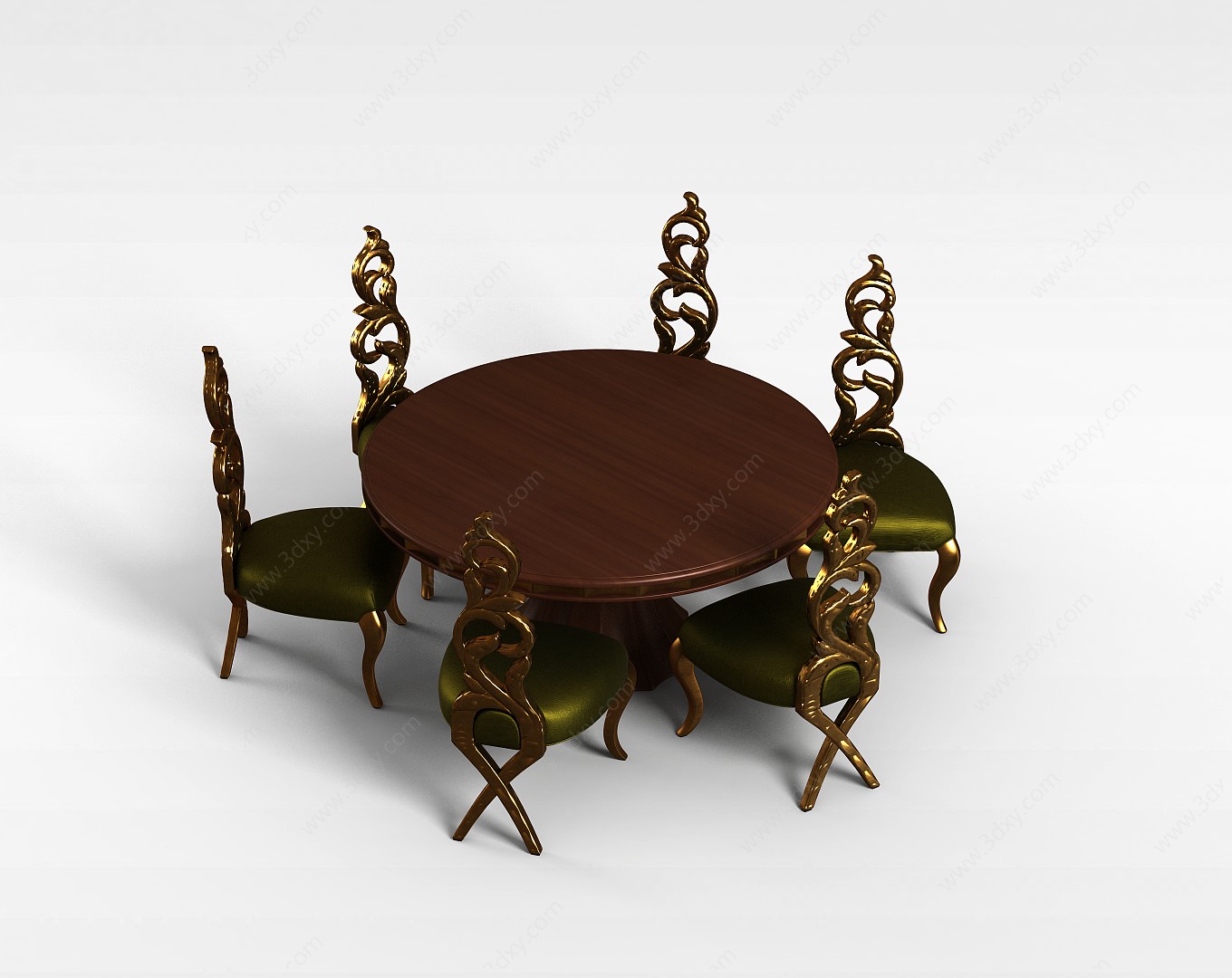 欧式创意桌椅3D模型
