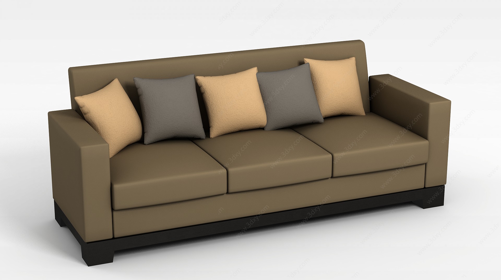 布艺三人沙发3D模型