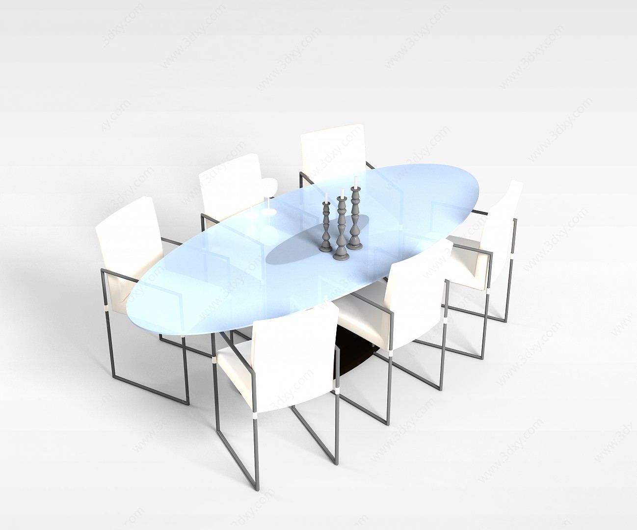 时尚会议室桌椅3D模型