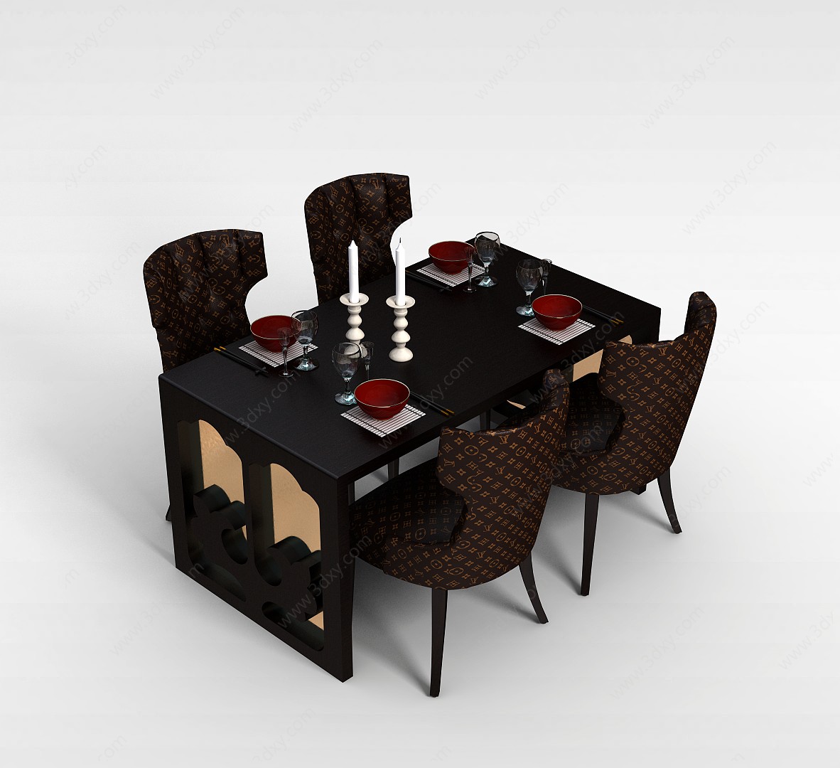 咖啡馆餐桌3D模型