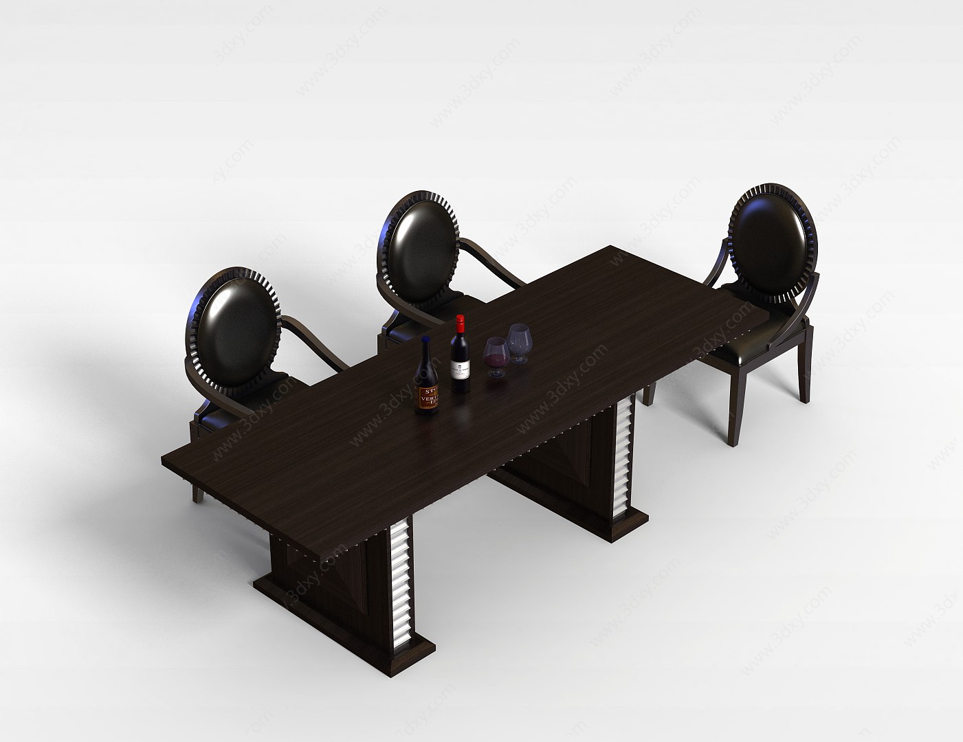 商务办公桌椅3D模型