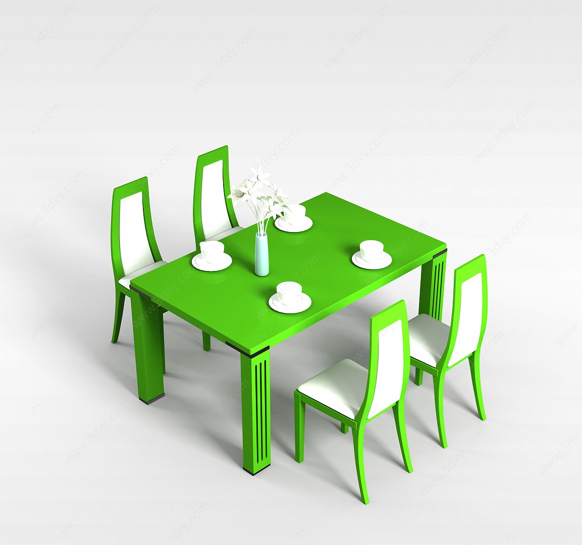 环保桌椅3D模型