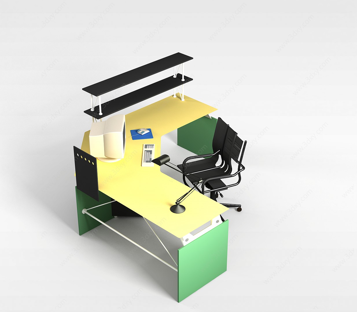 工作桌椅3D模型