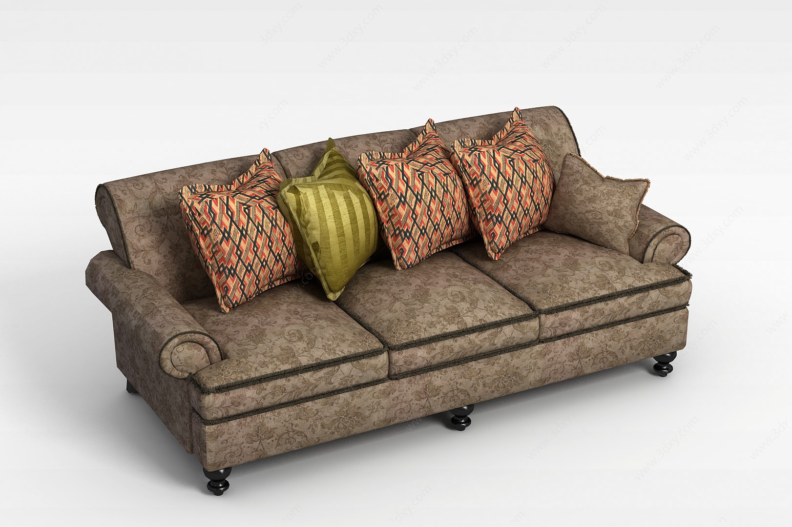 欧式布艺沙发3D模型