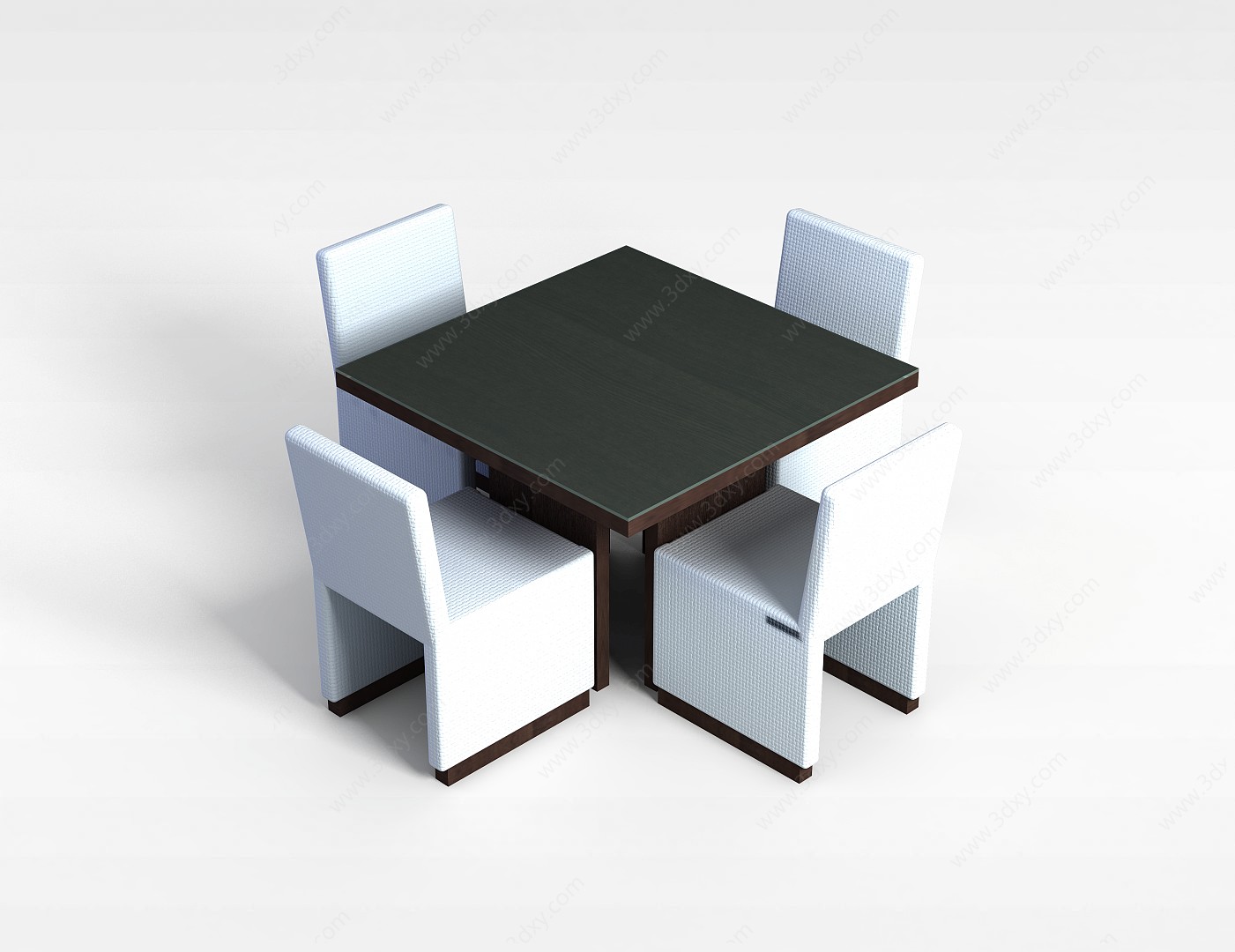 商务办公桌椅组合3D模型