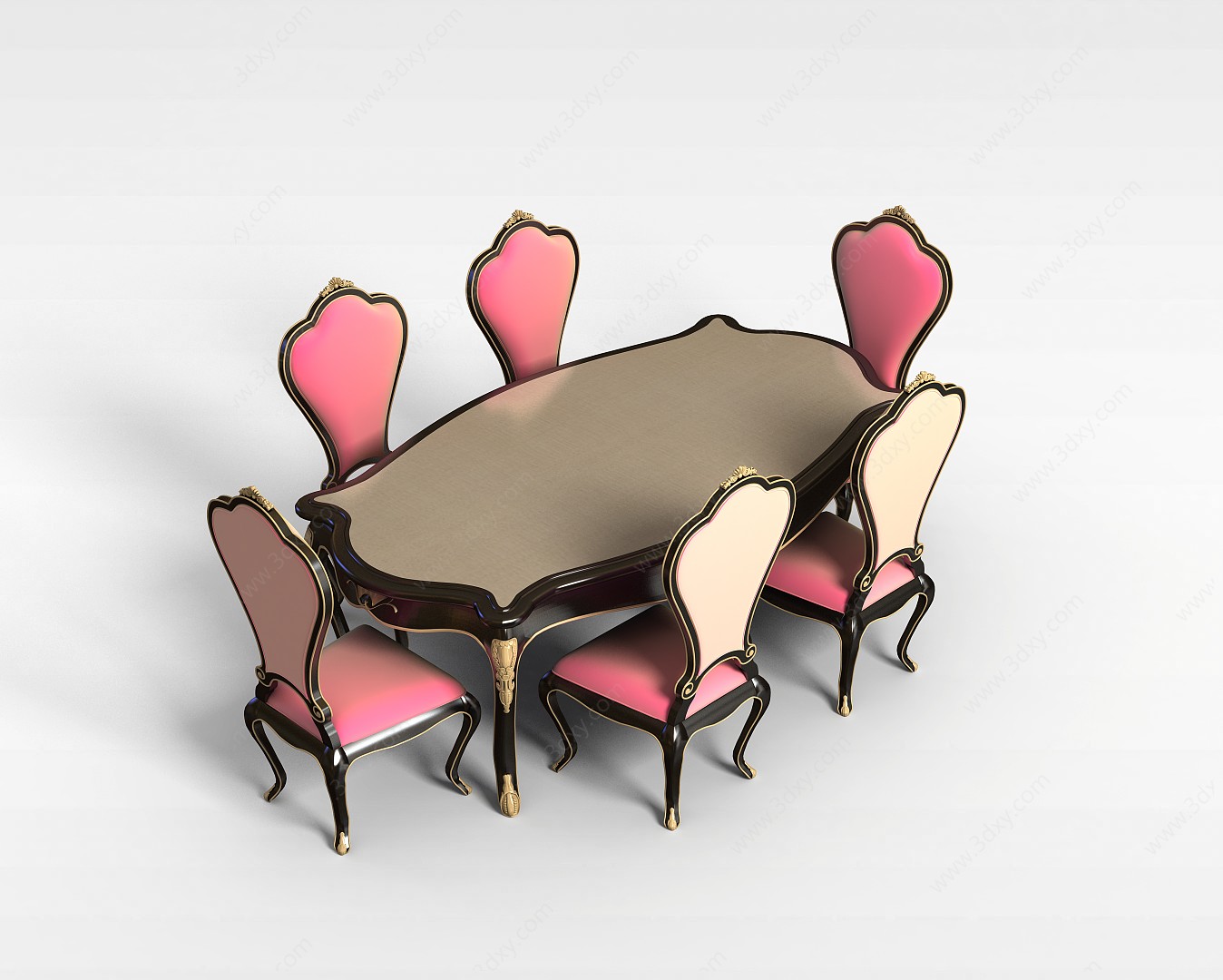欧式高档桌椅3D模型