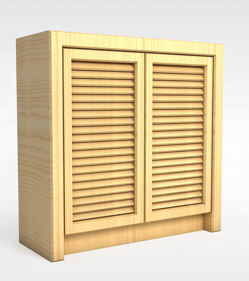 木质边柜3D模型
