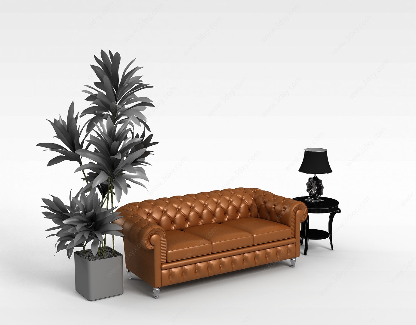 高档欧式沙发组合3D模型