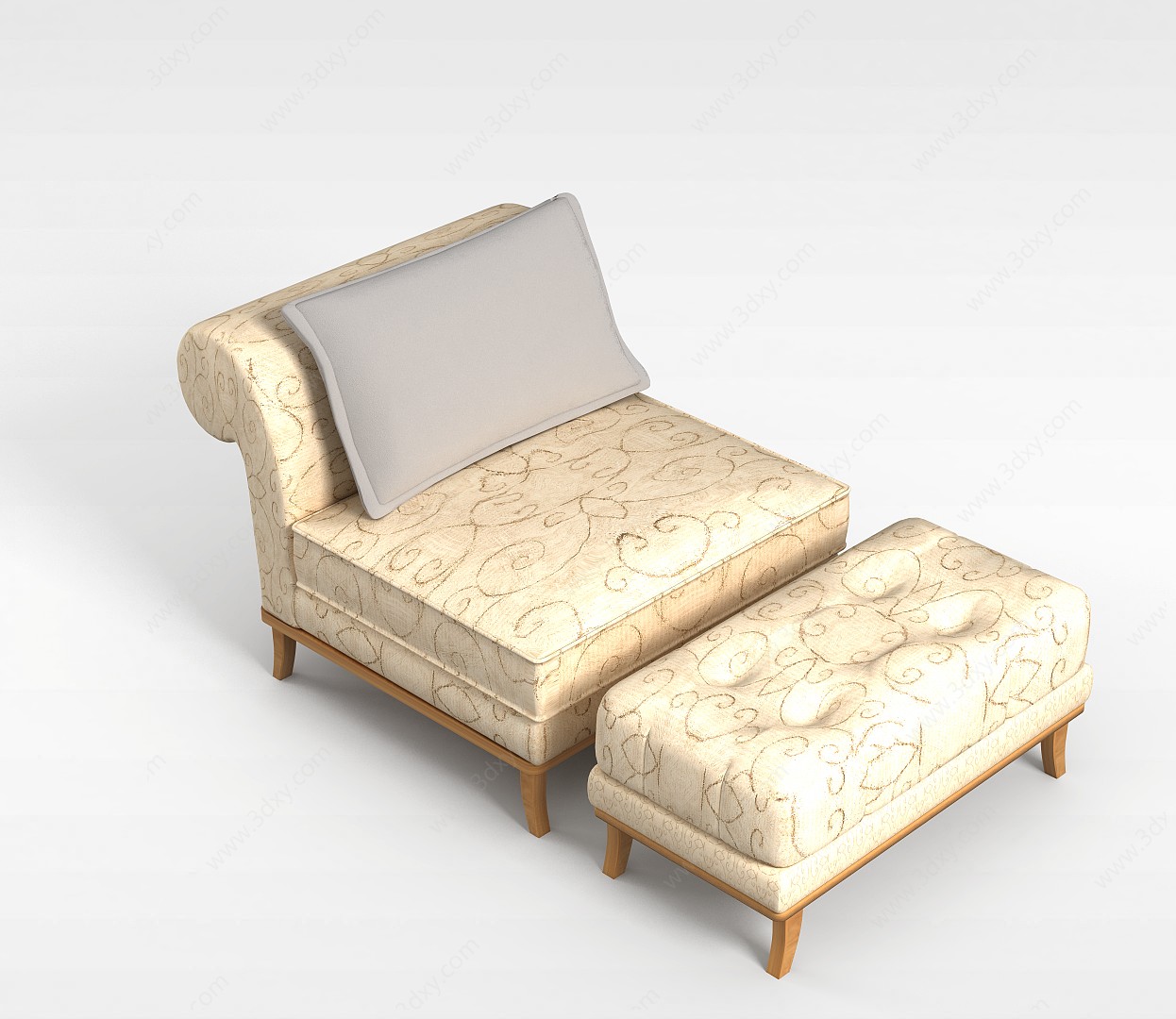 时尚单人沙发3D模型