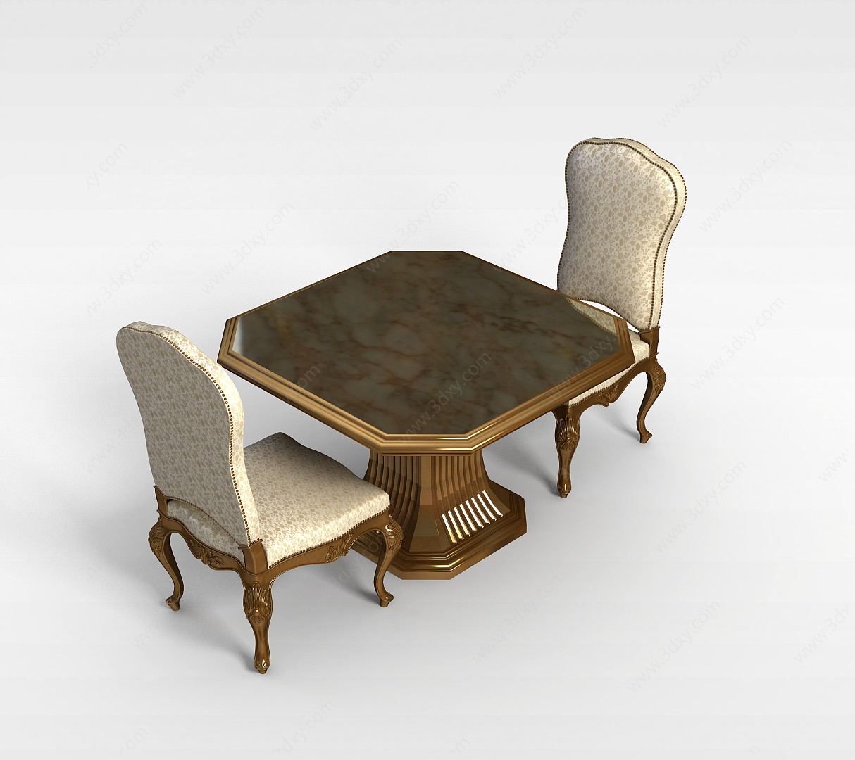 欧式休闲桌椅3D模型