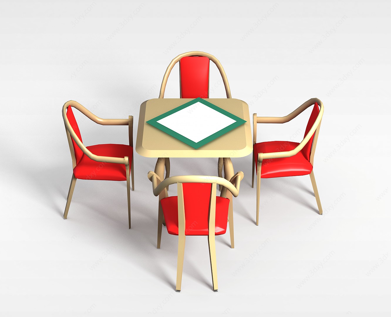 简约休闲桌椅3D模型