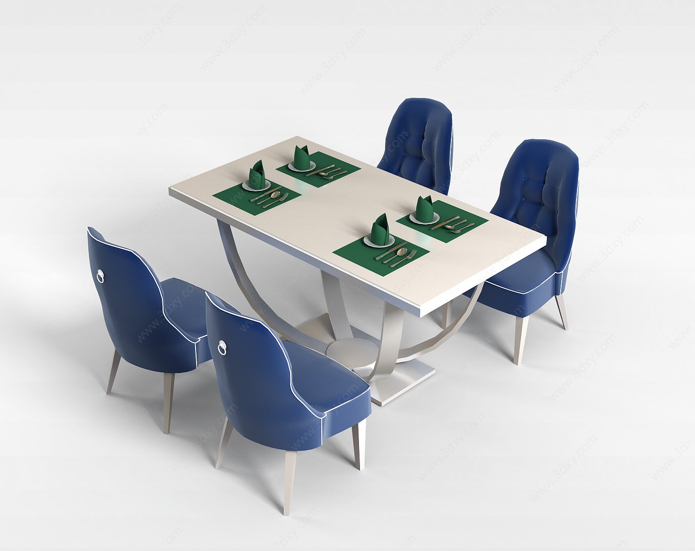 时尚桌椅组合3D模型