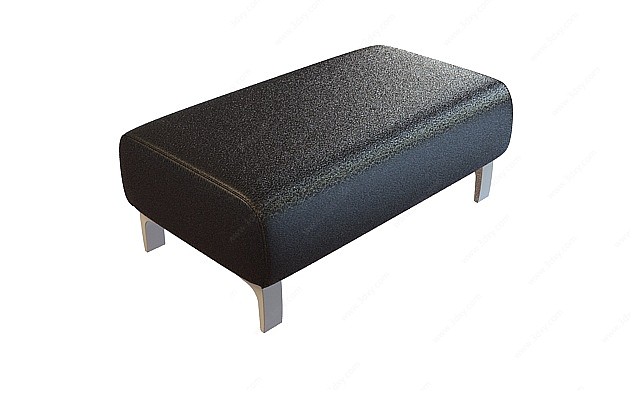 黑色沙发凳3D模型