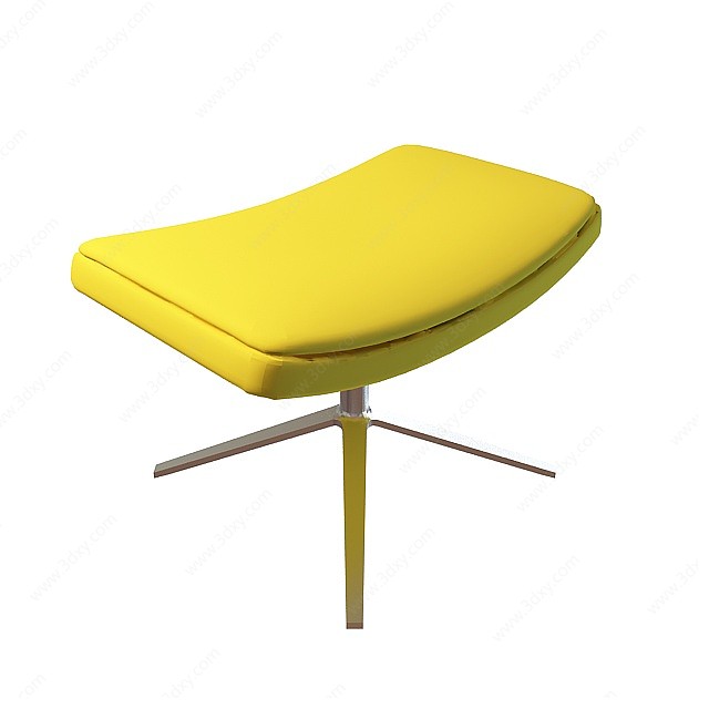黄色三脚凳3D模型