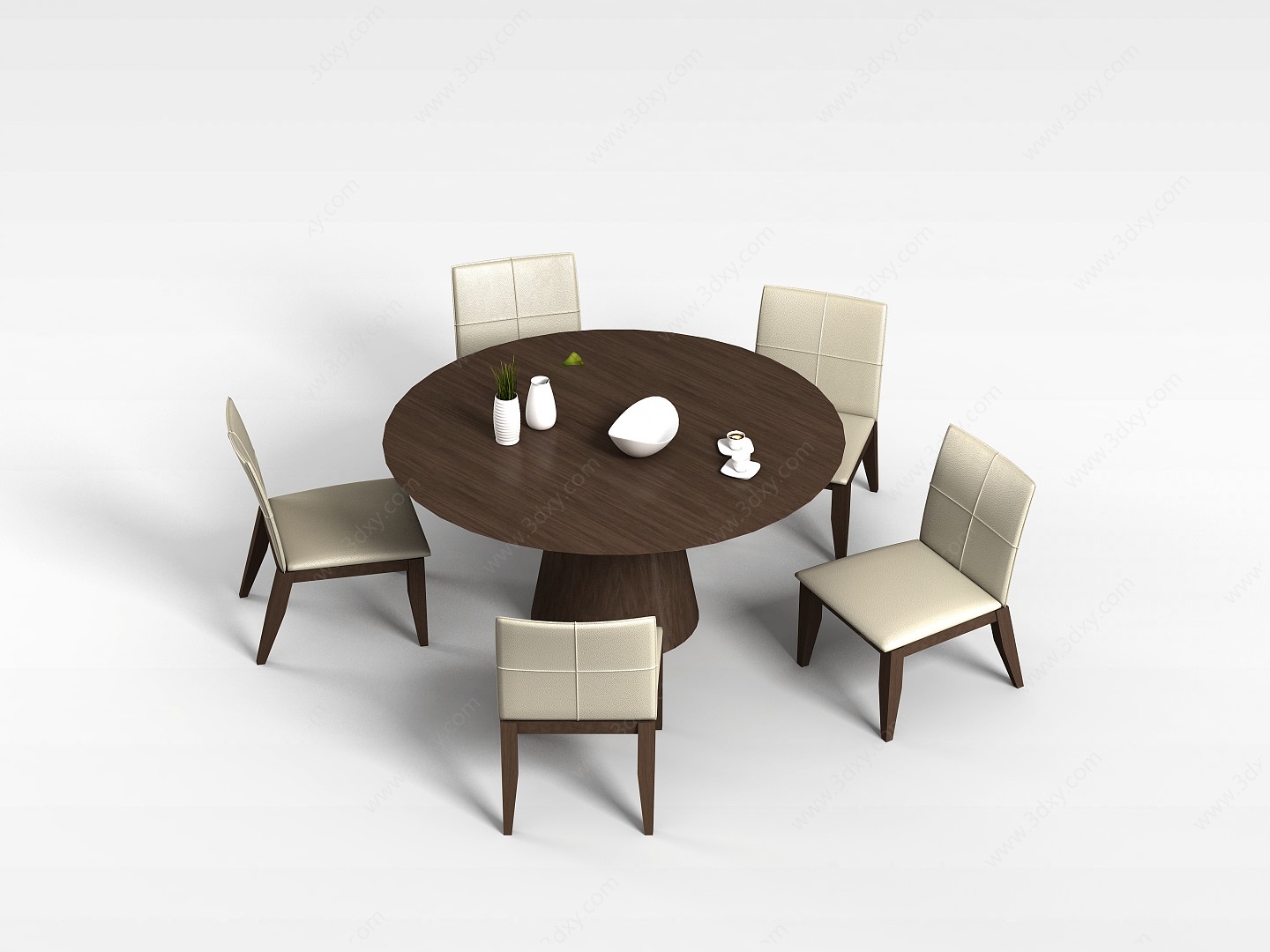 休闲桌椅组合3D模型