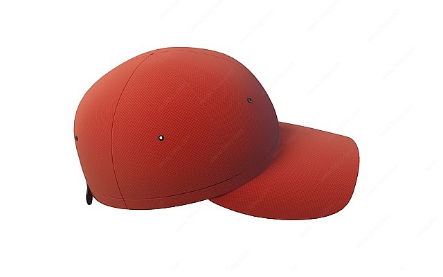 红色棒球帽3D模型