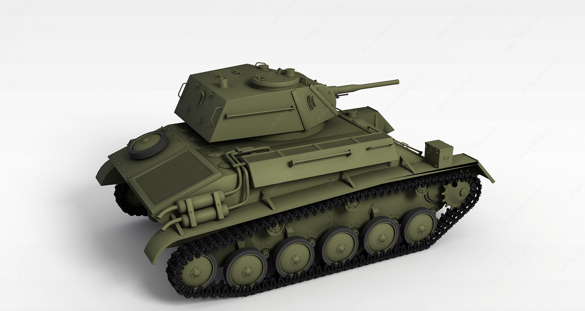 美式M7中型坦克3D模型