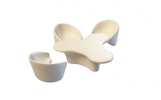 咖啡桌椅3D模型