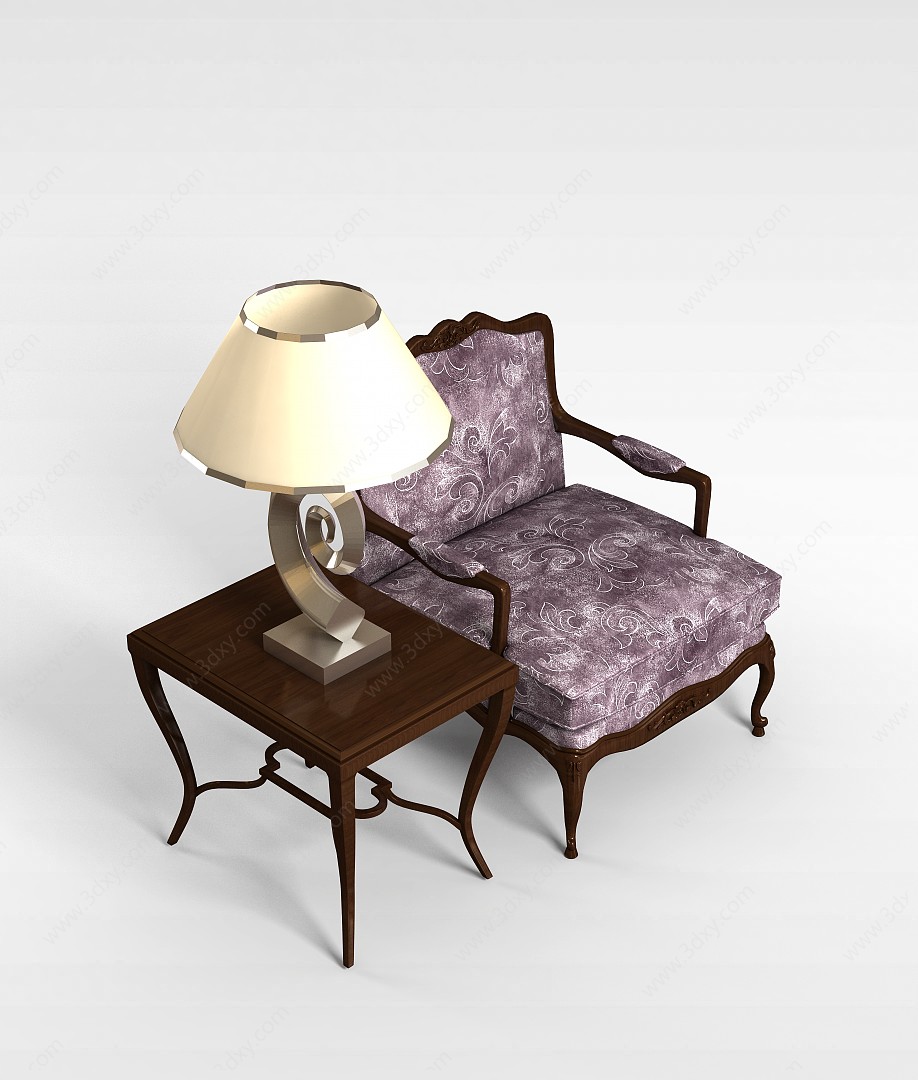 布艺欧式椅3D模型