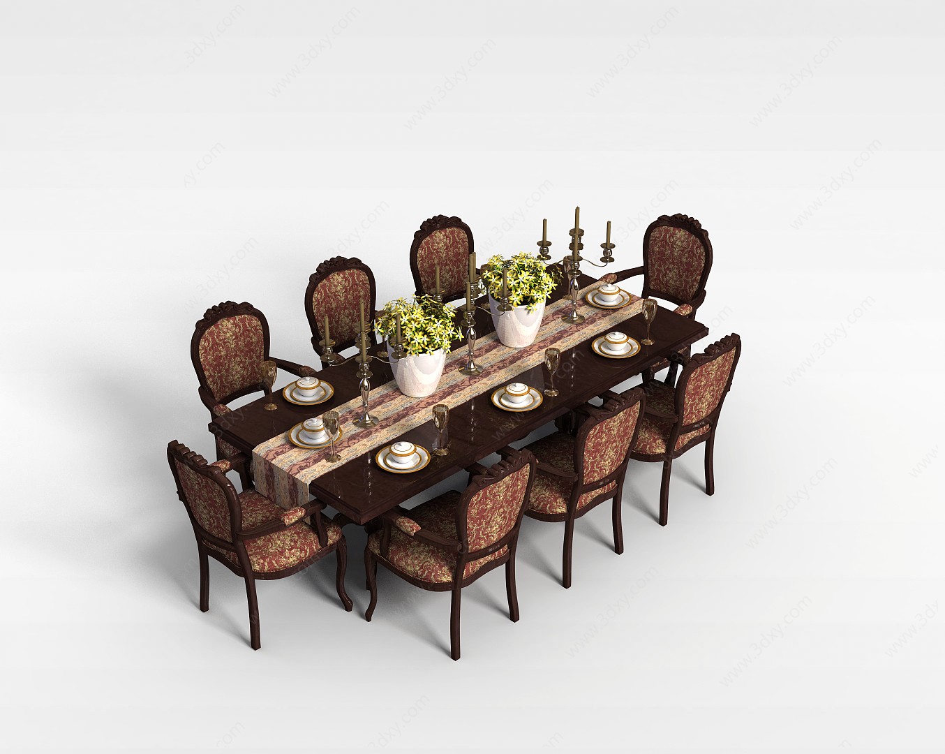 餐厅用的桌椅3D模型