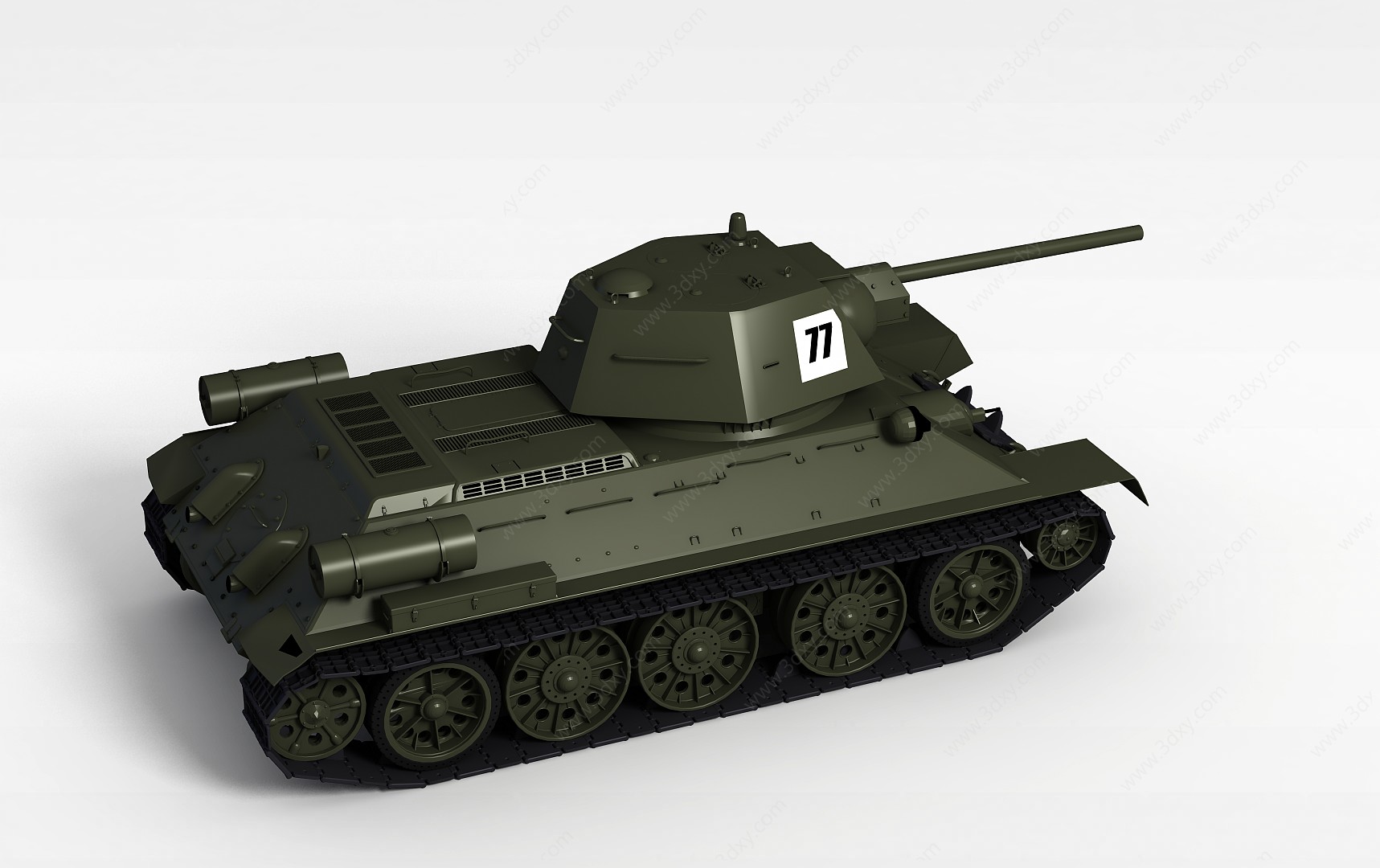 苏联T-34中型坦克3D模型