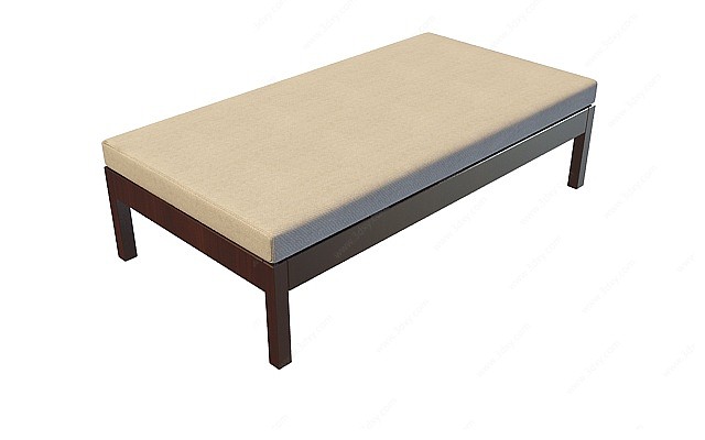木质沙发凳3D模型