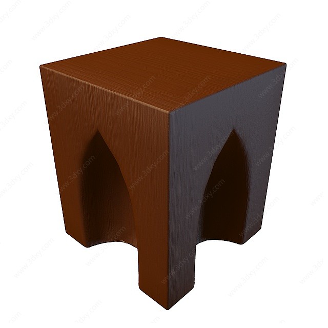 木雕凳3D模型