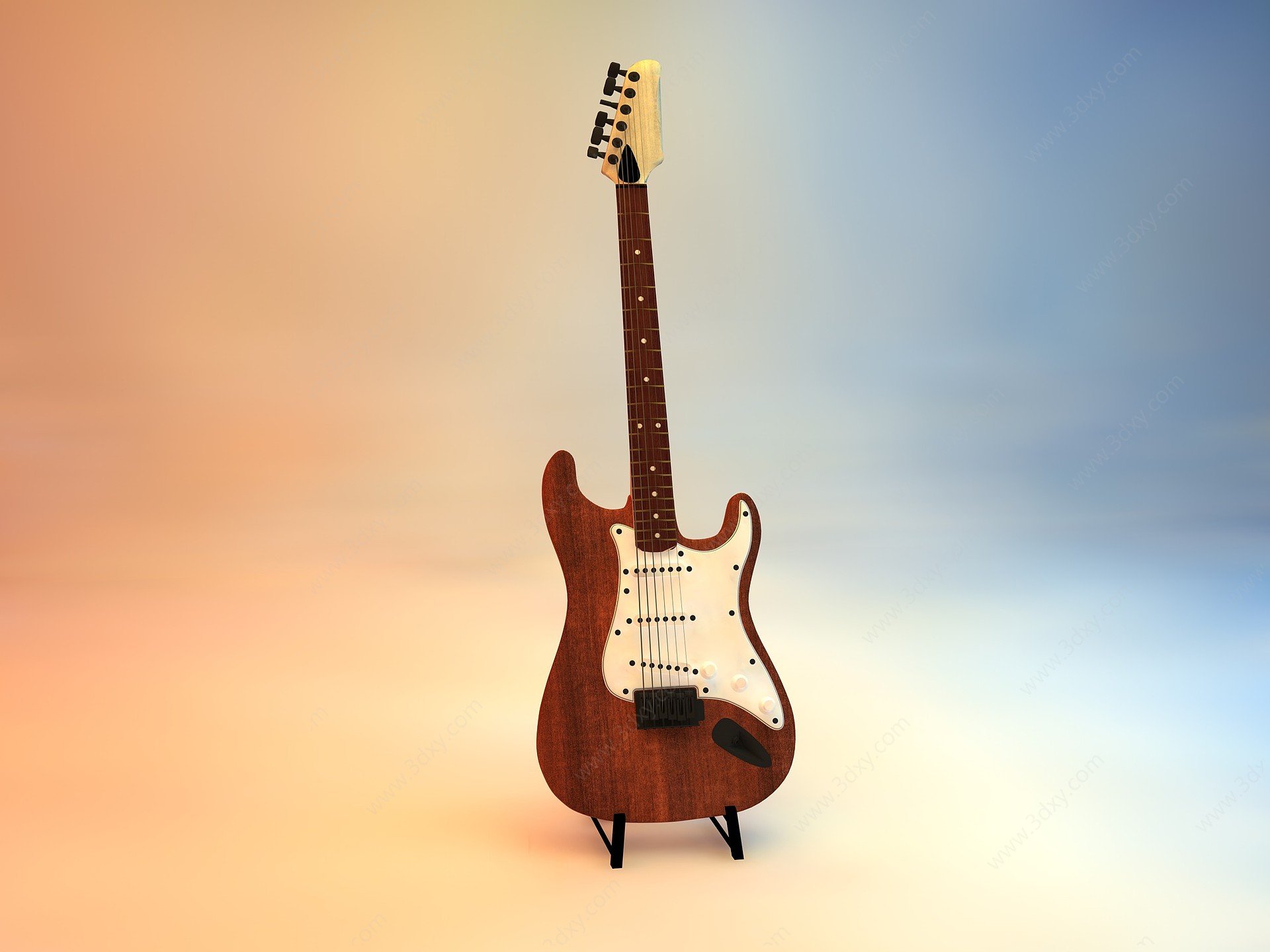 木吉他3D模型