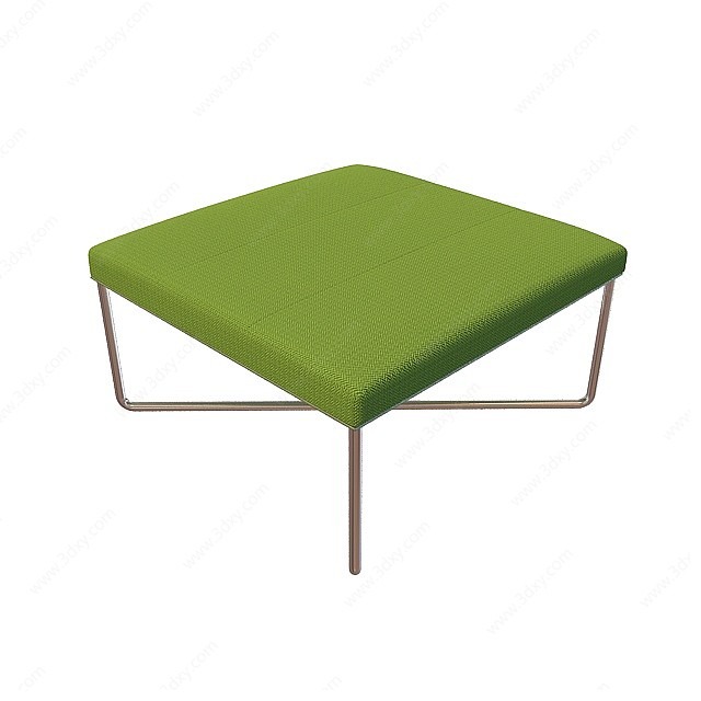 绿色脚凳3D模型