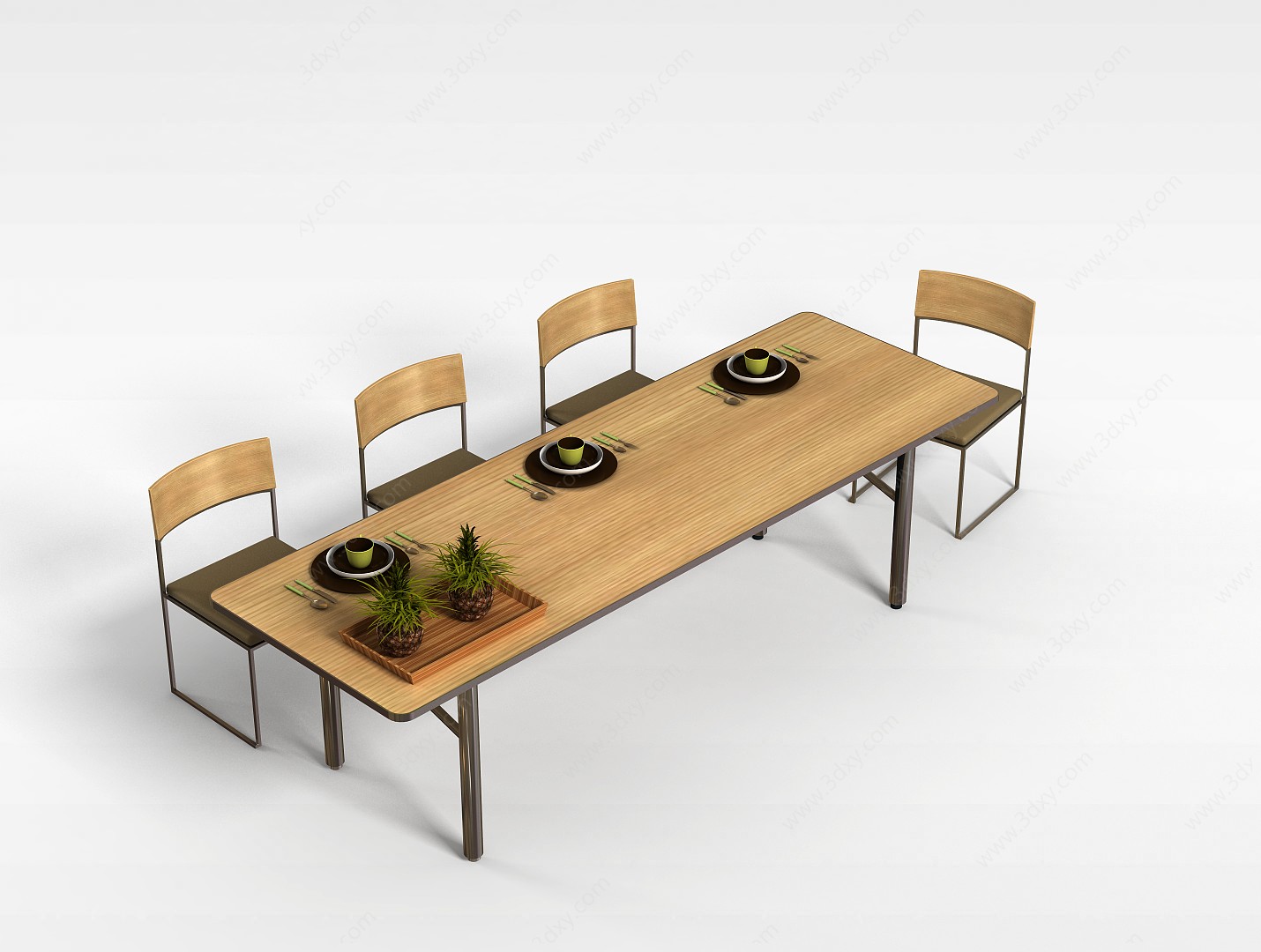 会客室桌椅组合3D模型